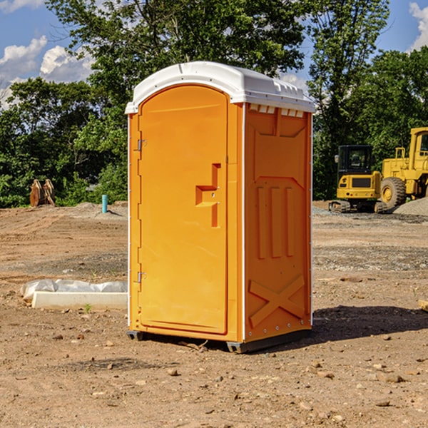 how often are the porta potties cleaned and serviced during a rental period in Benzonia